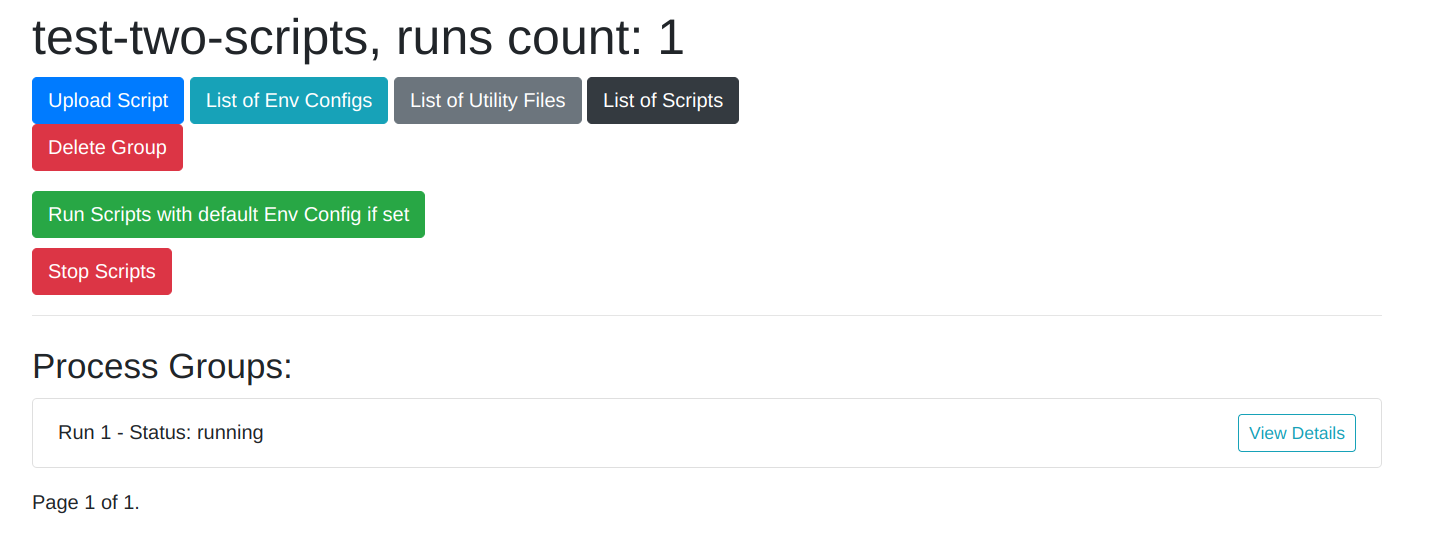 scripts group with process group